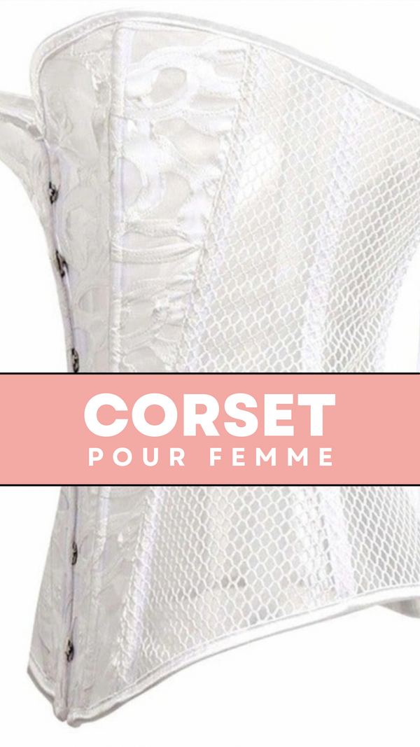 CORSET SEXY EN MAILLE TRANSPARENTE