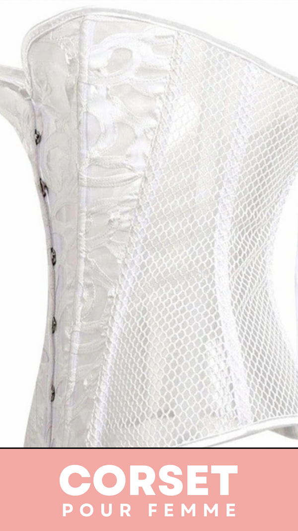 CORSET SEXY EN MAILLE TRANSPARENTE