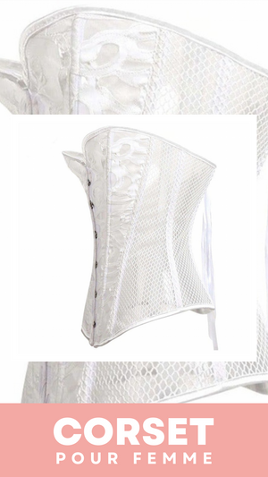 CORSET SEXY EN MAILLE TRANSPARENTE