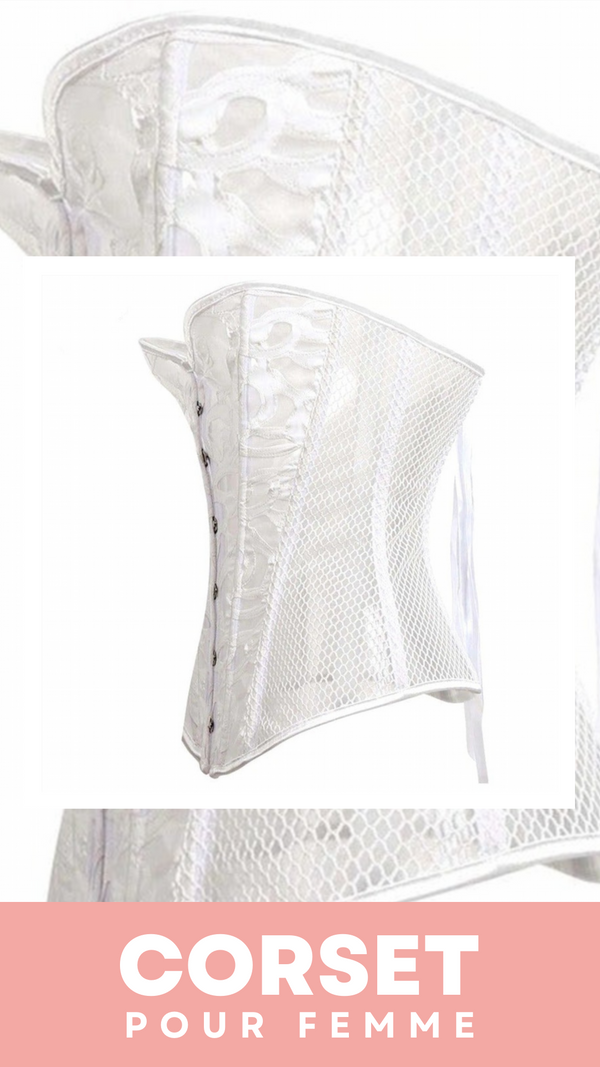 CORSET SEXY EN MAILLE TRANSPARENTE