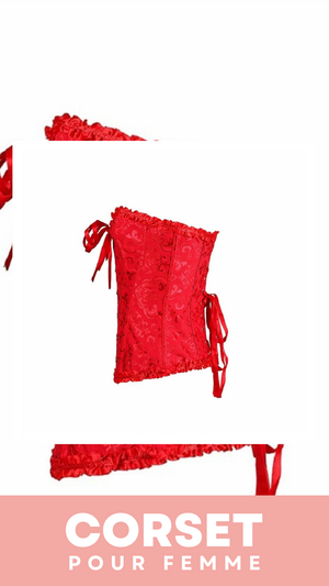 CORSET SEXY ROUGE ÉCLATANT EVERLEIGH