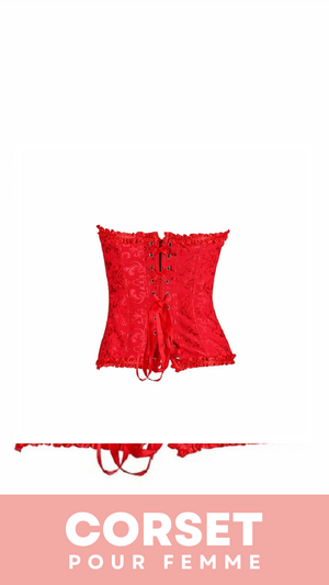 CORSET SEXY ROUGE ÉCLATANT EVERLEIGH