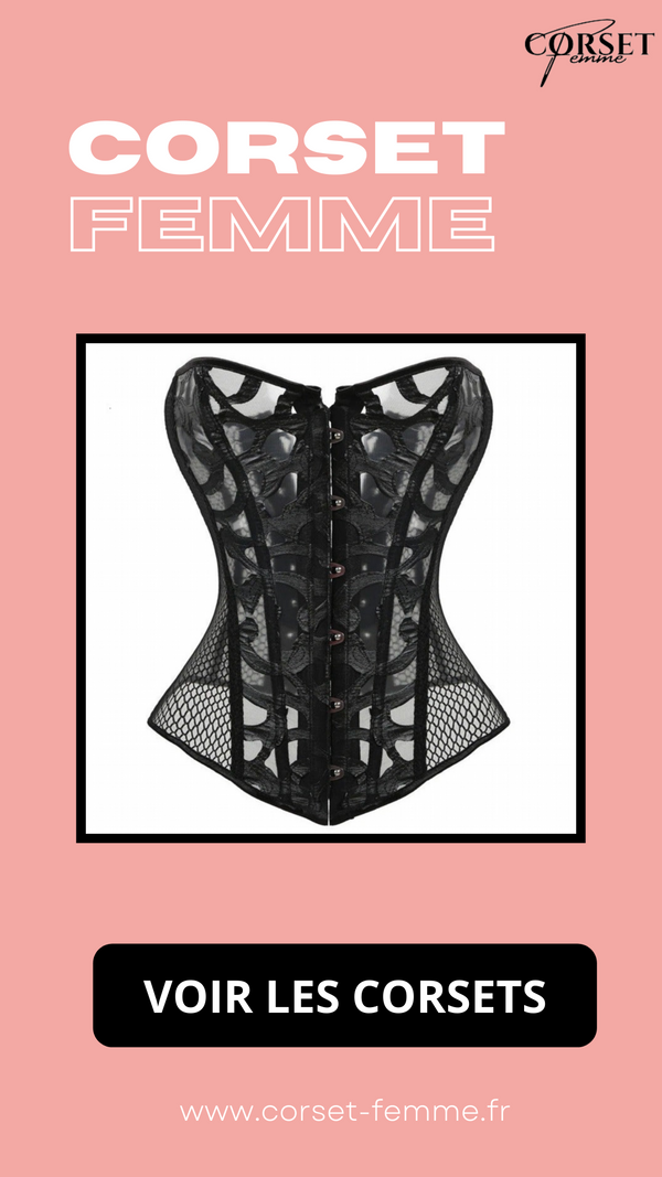 CORSET SEXY EN MAILLE TRANSPARENTE