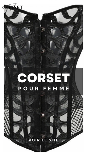 CORSET SEXY EN MAILLE TRANSPARENTE