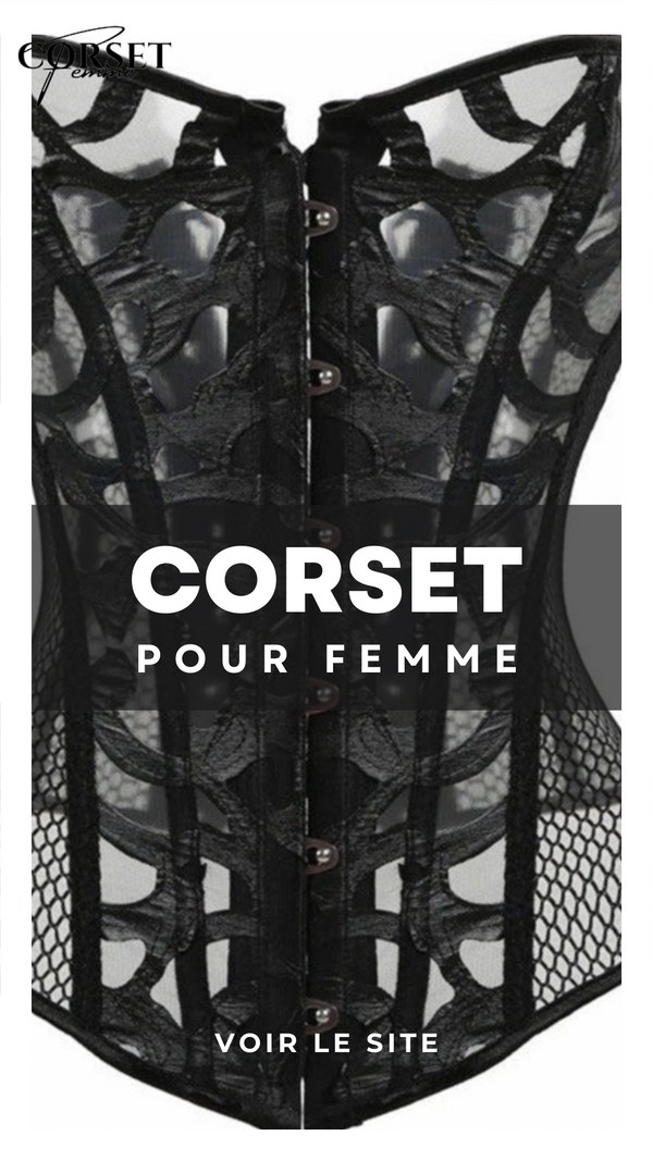 CORSET SEXY EN MAILLE TRANSPARENTE