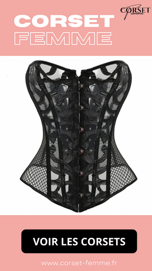 CORSET SEXY EN MAILLE TRANSPARENTE