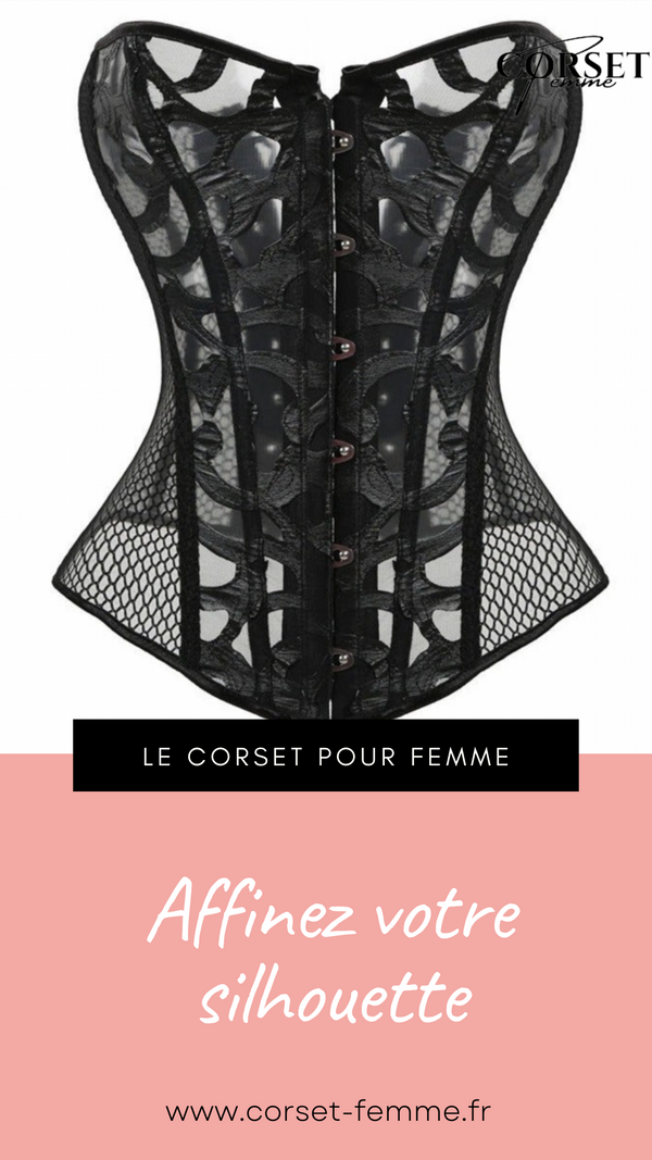 CORSET SEXY EN MAILLE TRANSPARENTE