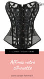CORSET SEXY EN MAILLE TRANSPARENTE