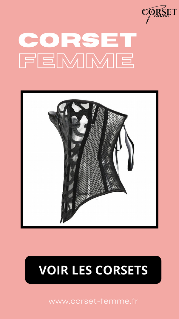 CORSET SEXY EN MAILLE TRANSPARENTE