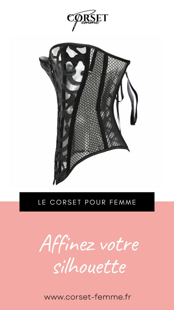 CORSET SEXY EN MAILLE TRANSPARENTE