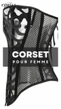 CORSET SEXY EN MAILLE TRANSPARENTE