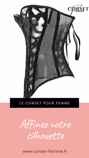 CORSET SEXY EN MAILLE TRANSPARENTE