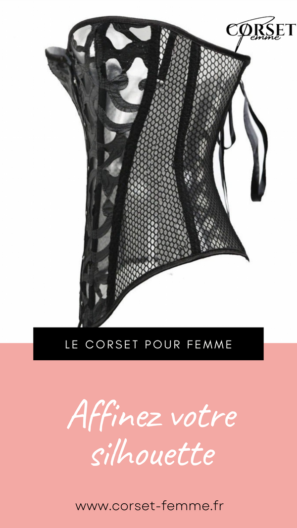 CORSET SEXY EN MAILLE TRANSPARENTE