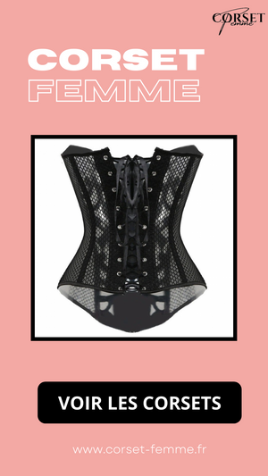 CORSET SEXY EN MAILLE TRANSPARENTE