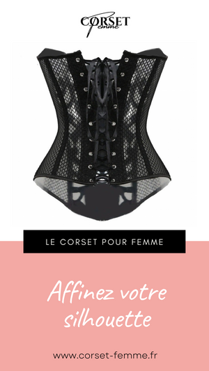 CORSET SEXY EN MAILLE TRANSPARENTE