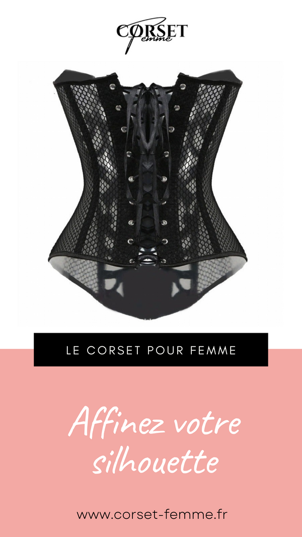 CORSET SEXY EN MAILLE TRANSPARENTE