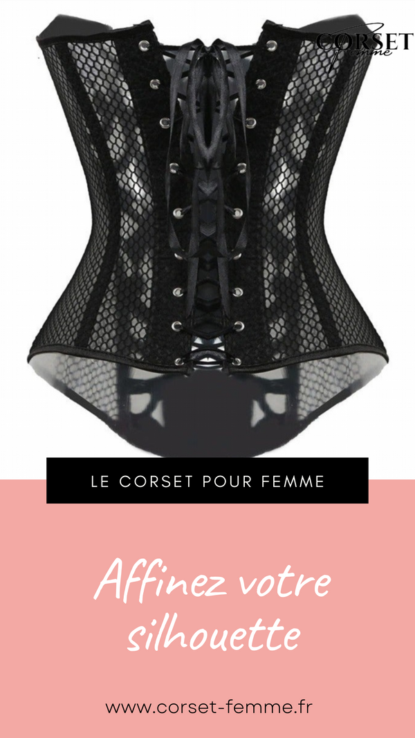 CORSET SEXY EN MAILLE TRANSPARENTE
