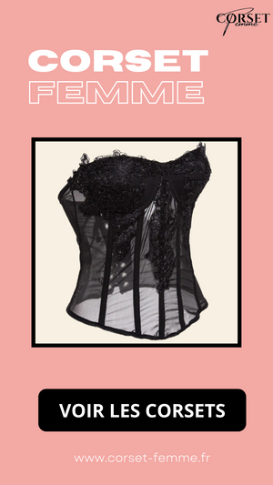 CORSET SEXY TRANSPARENT ET FLORAL FRANKIE