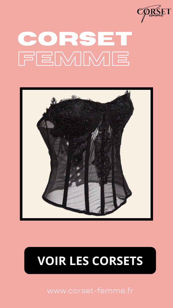 CORSET SEXY TRANSPARENT ET FLORAL FRANKIE