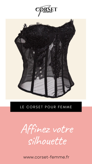 CORSET SEXY TRANSPARENT ET FLORAL FRANKIE