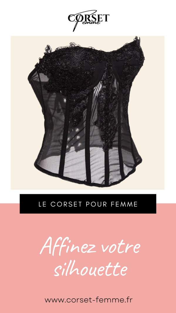 CORSET SEXY TRANSPARENT ET FLORAL FRANKIE