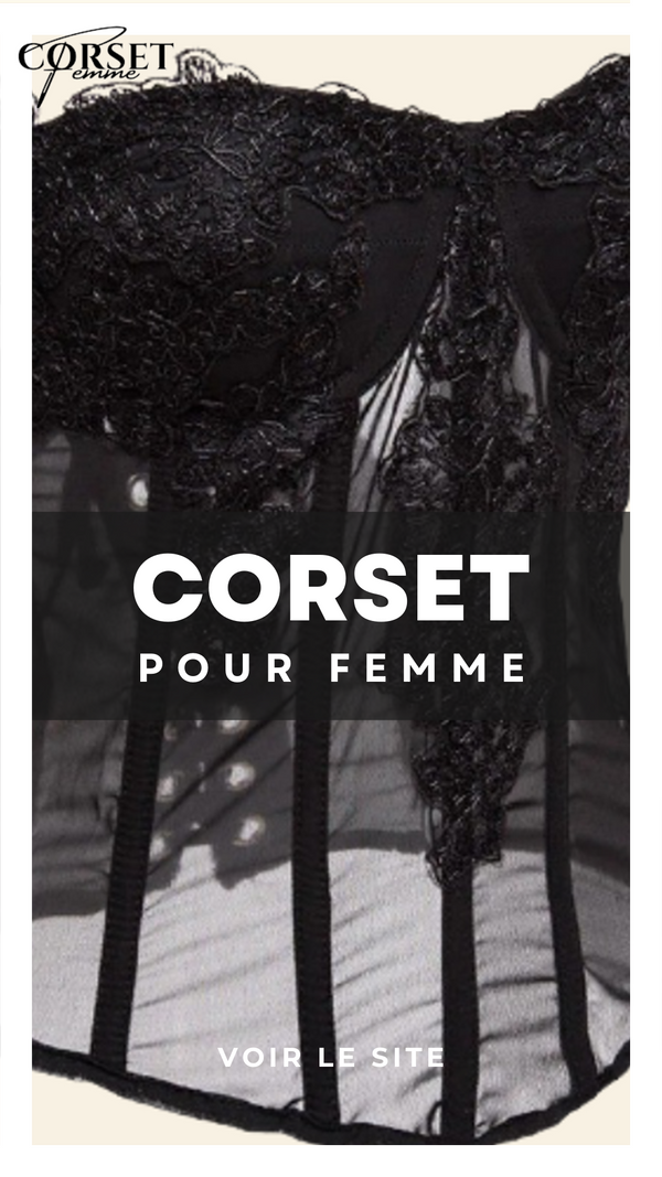 CORSET SEXY TRANSPARENT ET FLORAL FRANKIE
