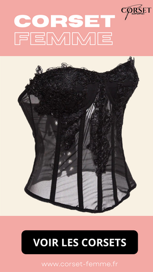 CORSET SEXY TRANSPARENT ET FLORAL FRANKIE