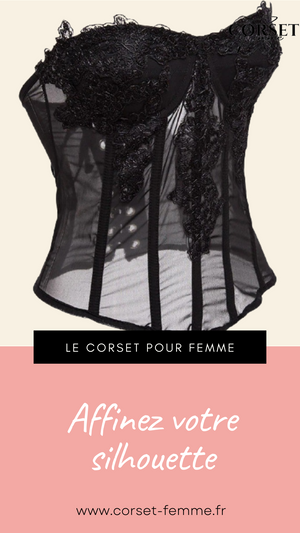 CORSET SEXY TRANSPARENT ET FLORAL FRANKIE