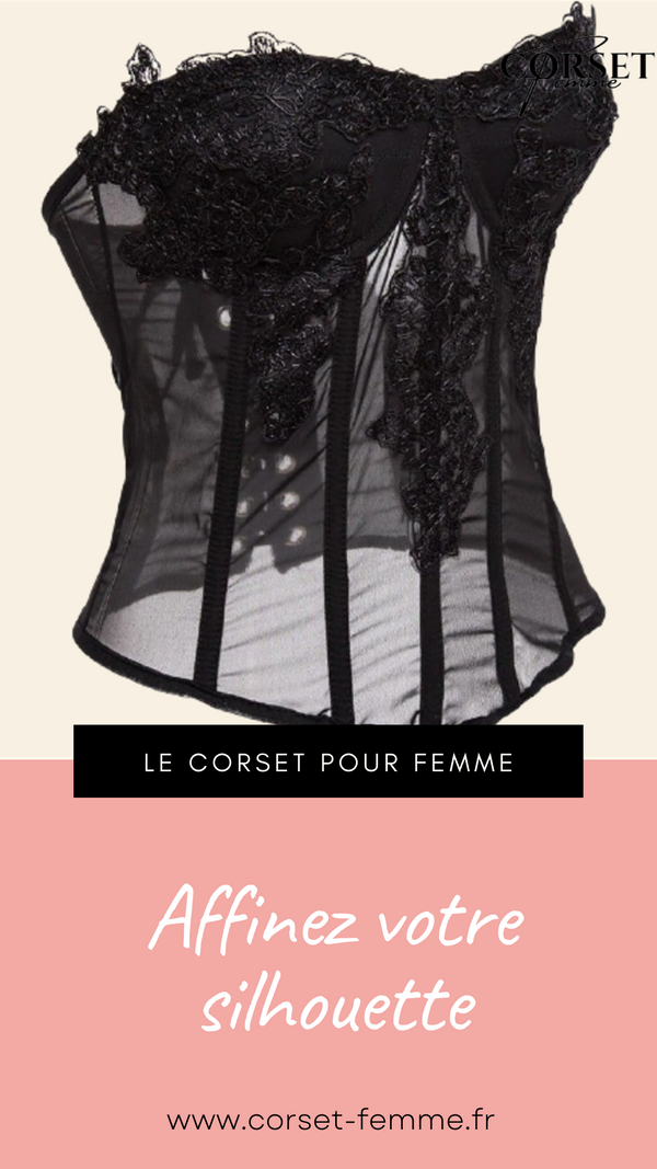 CORSET SEXY TRANSPARENT ET FLORAL FRANKIE