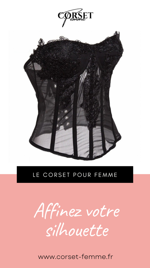 CORSET SEXY TRANSPARENT ET FLORAL FRANKIE