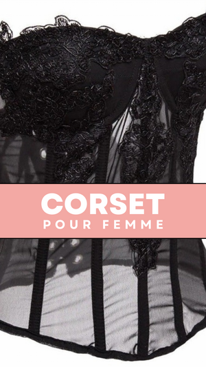 CORSET SEXY TRANSPARENT ET FLORAL FRANKIE