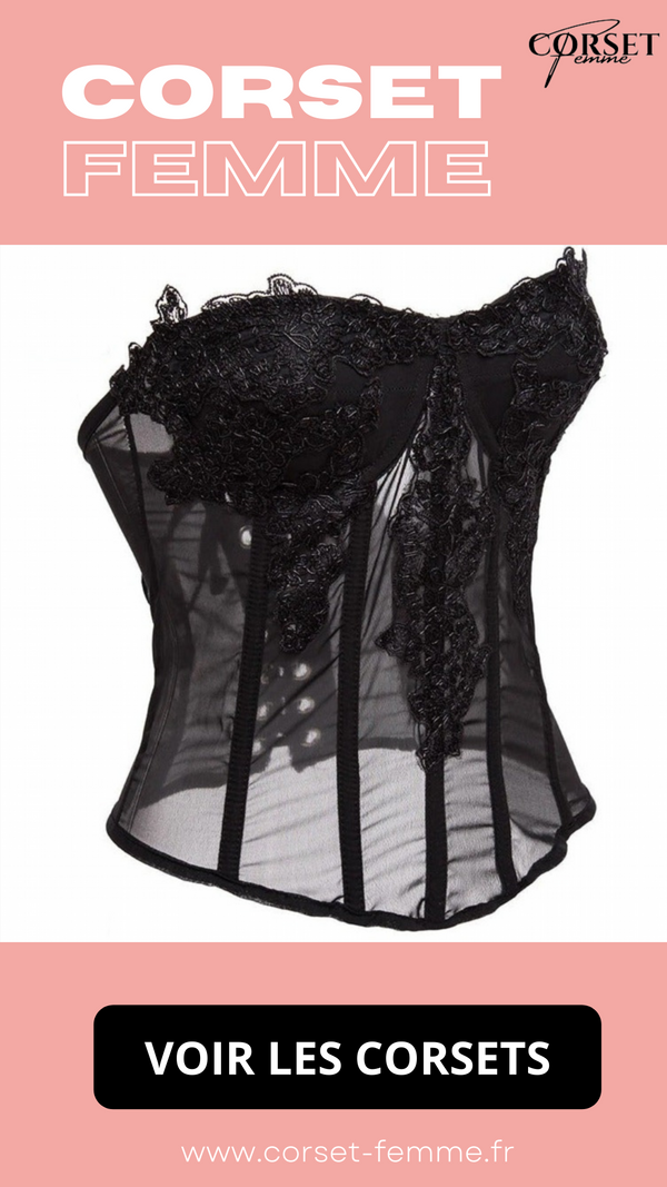 CORSET SEXY TRANSPARENT ET FLORAL FRANKIE