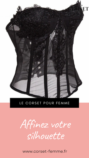 CORSET SEXY TRANSPARENT ET FLORAL FRANKIE