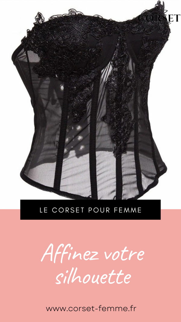 CORSET SEXY TRANSPARENT ET FLORAL FRANKIE