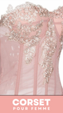 CORSET SEXY TRANSPARENT ET FLORAL FRANKIE