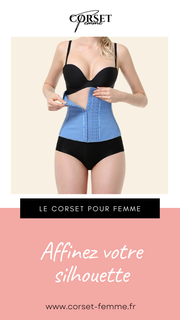 CORSET MINCEUR INVISIBLE EN LATEX (BLEU)