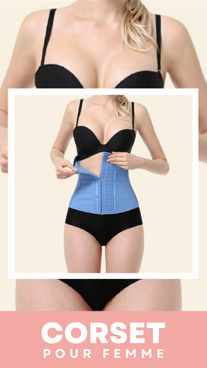 CORSET MINCEUR INVISIBLE EN LATEX (BLEU)