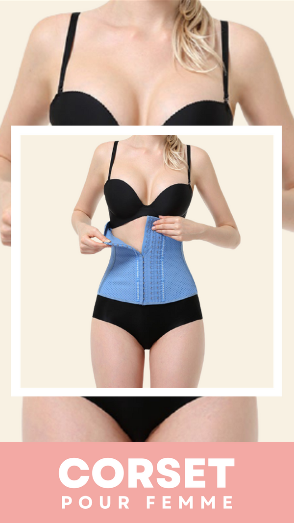 CORSET MINCEUR INVISIBLE EN LATEX (BLEU)