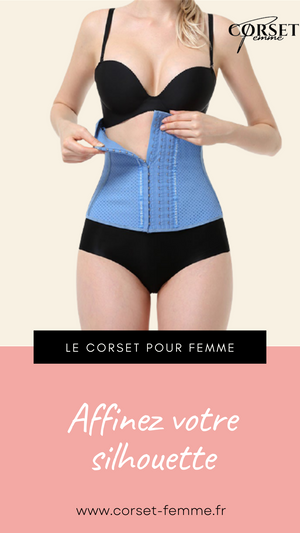 CORSET MINCEUR INVISIBLE EN LATEX (BLEU)