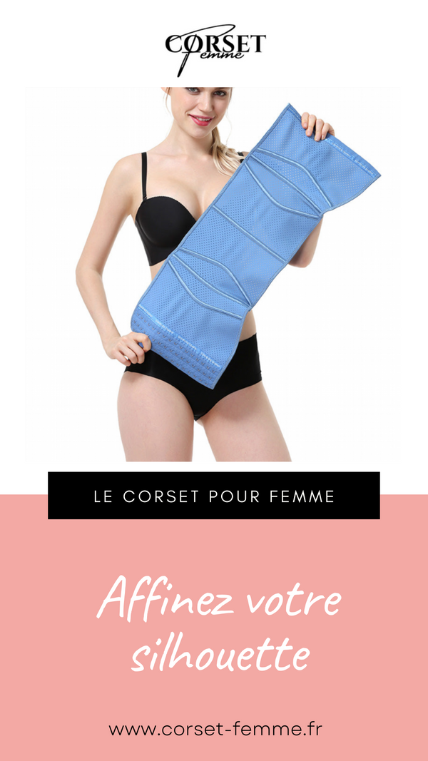 CORSET MINCEUR INVISIBLE EN LATEX (BLEU)