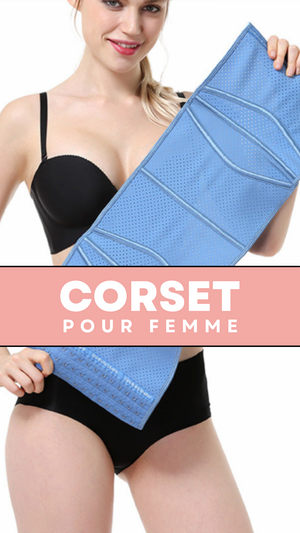 CORSET MINCEUR INVISIBLE EN LATEX (BLEU)