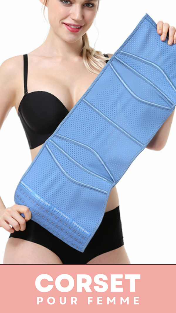 CORSET MINCEUR INVISIBLE EN LATEX (BLEU)