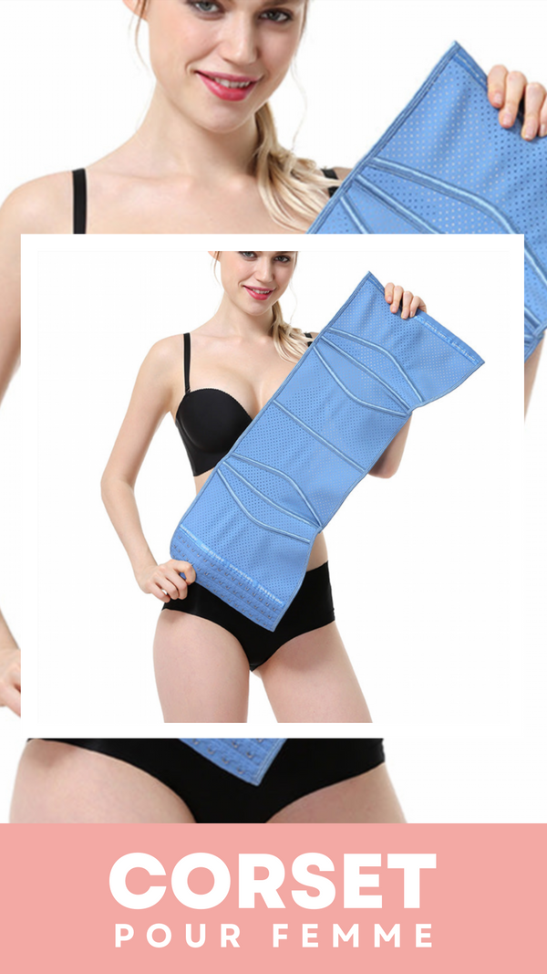 CORSET MINCEUR INVISIBLE EN LATEX (BLEU)