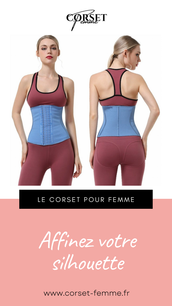 CORSET MINCEUR INVISIBLE EN LATEX (BLEU)