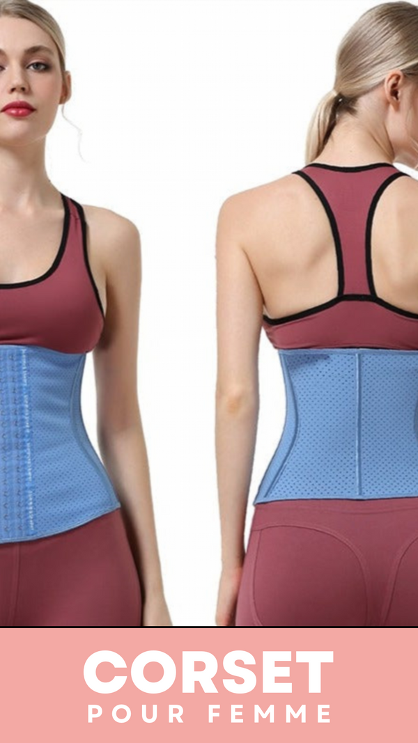 CORSET MINCEUR INVISIBLE EN LATEX (BLEU)