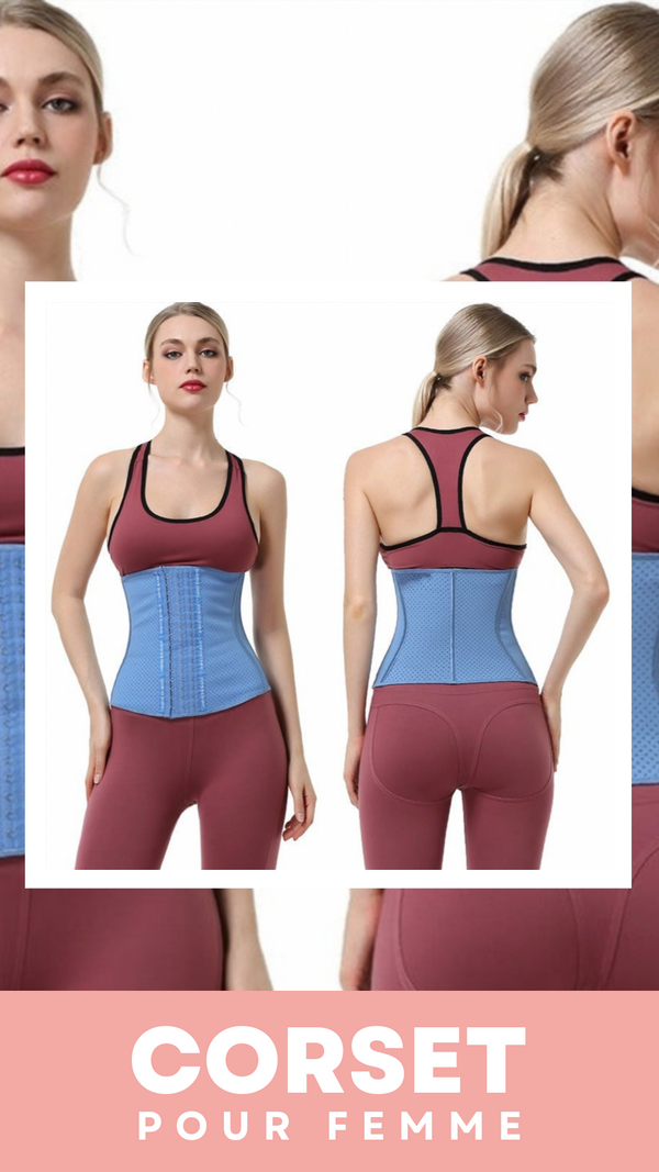 CORSET MINCEUR INVISIBLE EN LATEX (BLEU)