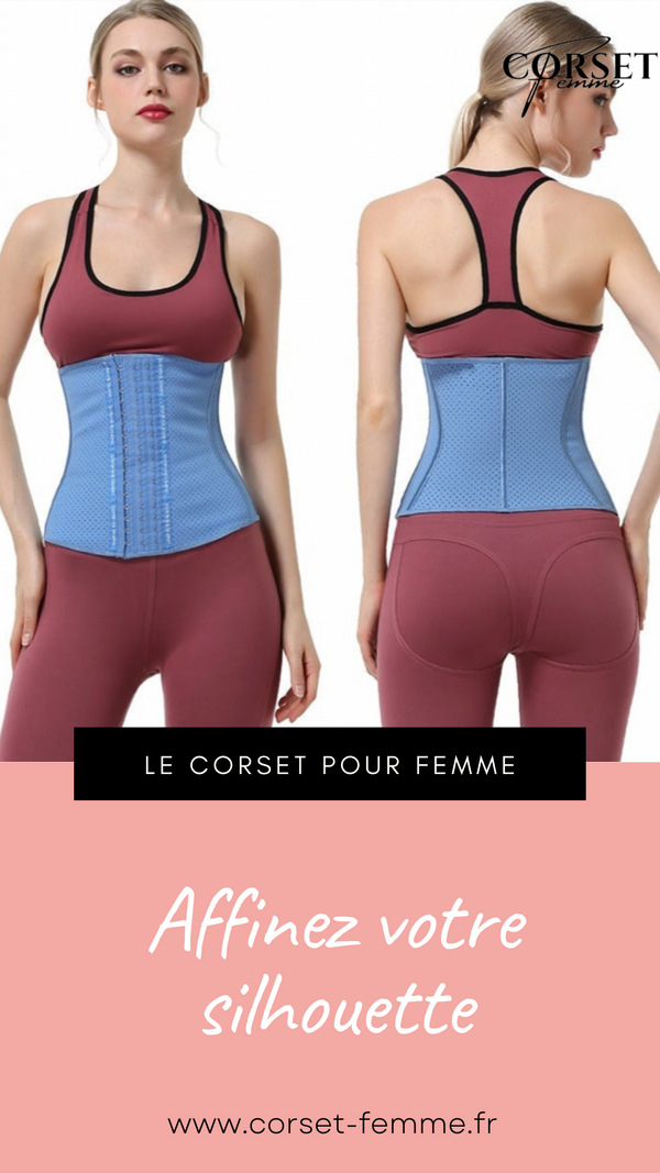 CORSET MINCEUR INVISIBLE EN LATEX (BLEU)