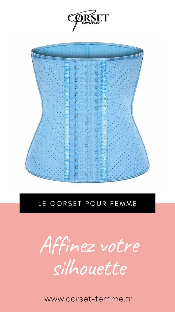 CORSET MINCEUR INVISIBLE EN LATEX (BLEU)