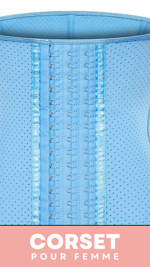 CORSET MINCEUR INVISIBLE EN LATEX (BLEU)