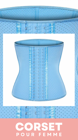 CORSET MINCEUR INVISIBLE EN LATEX (BLEU)